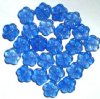 25 15mm Crystal Sapphire Marble Flower Beads